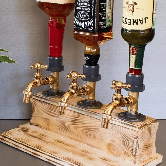 Houten Drankdispenser Tap voor Wijn en Whisky Flessen