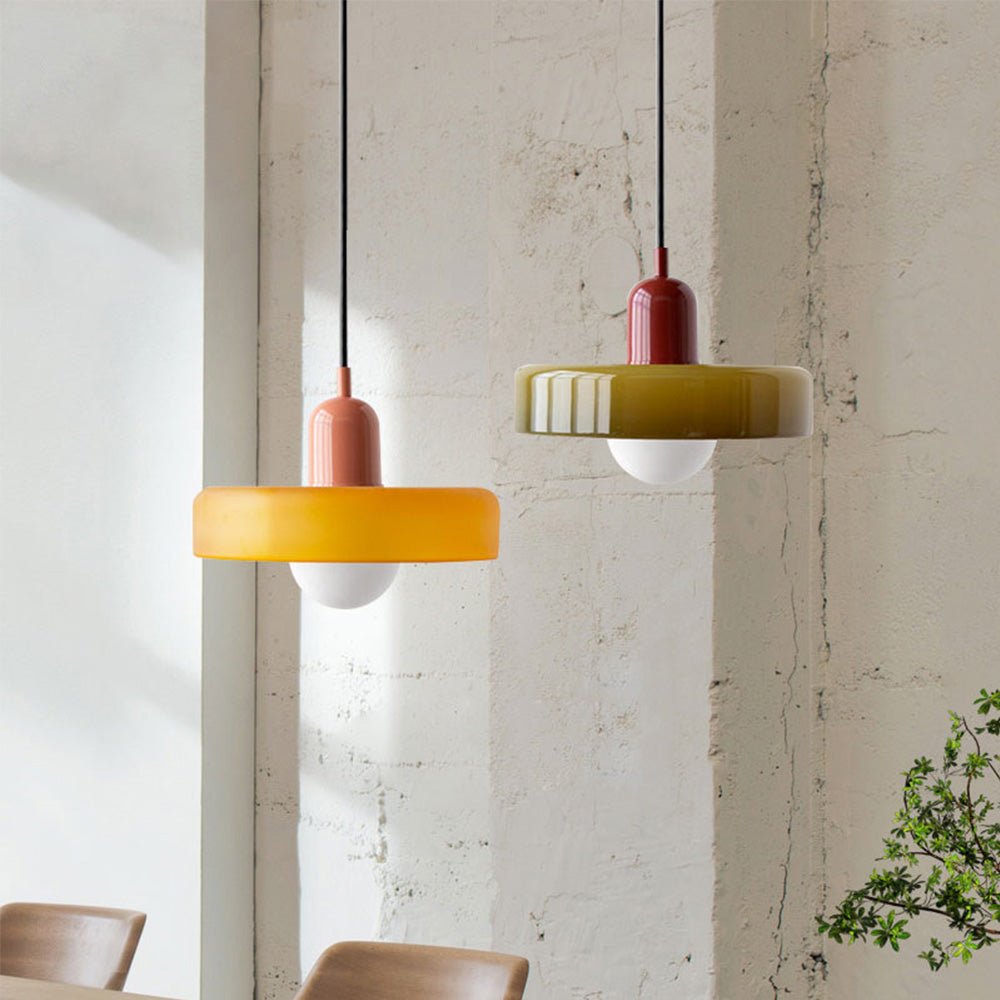 Bauhuis Glazen Hanglamp – Modern en Kleurrijk Design voor Woonkamer of Eetkamer