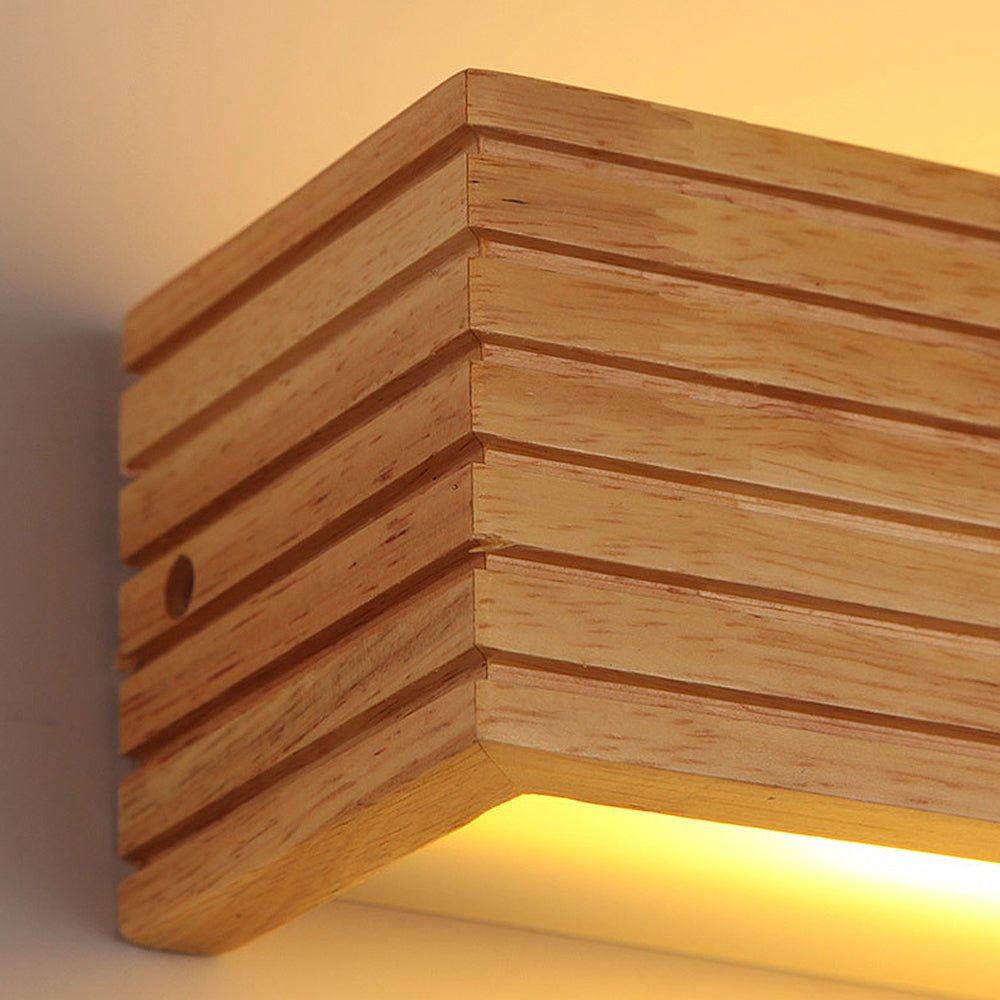 Linora Houten Wandlamp LED - Moderne Verlichting voor Badkamer en Woonruimte