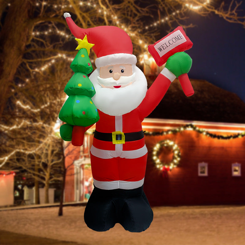 Opblaasbare Kerstman Decoratie met LED Verlichting - Weerbestendige Kerstdecoratie 185 cm