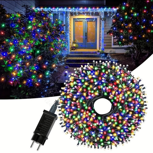 TwinkleBright™ LED Kerstverlichting – 100M Lichtketting, Multicolor & Waterdicht – Perfect voor Binnen & Buiten