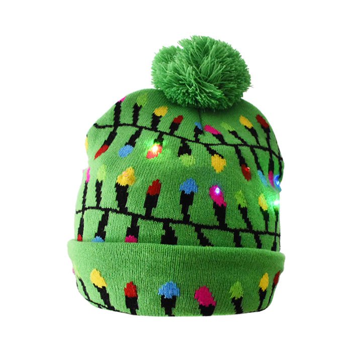 Gebreide Kerstmis Muts - Beanie met LED Lichtjes