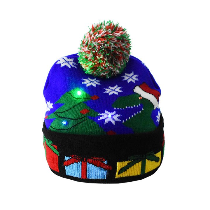 Gebreide Kerstmis Muts - Beanie met LED Lichtjes