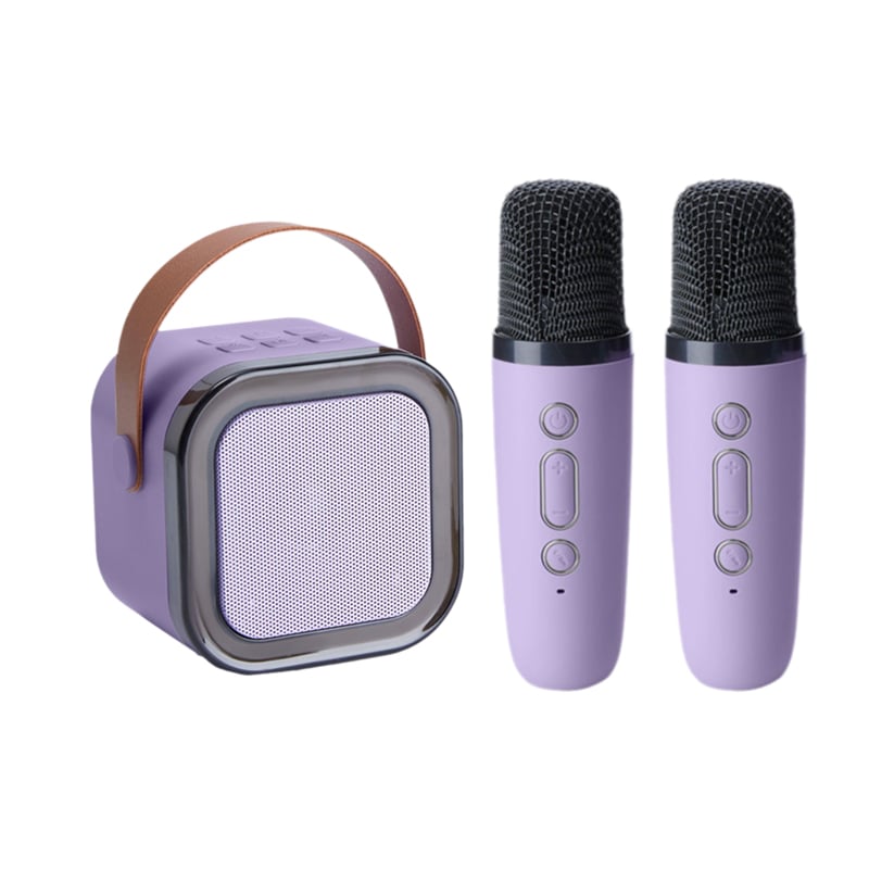 Draagbare Mini Karaoke Set met Draadloze Microfoons - Bluetooth Karaoke Machine voor Kinderen