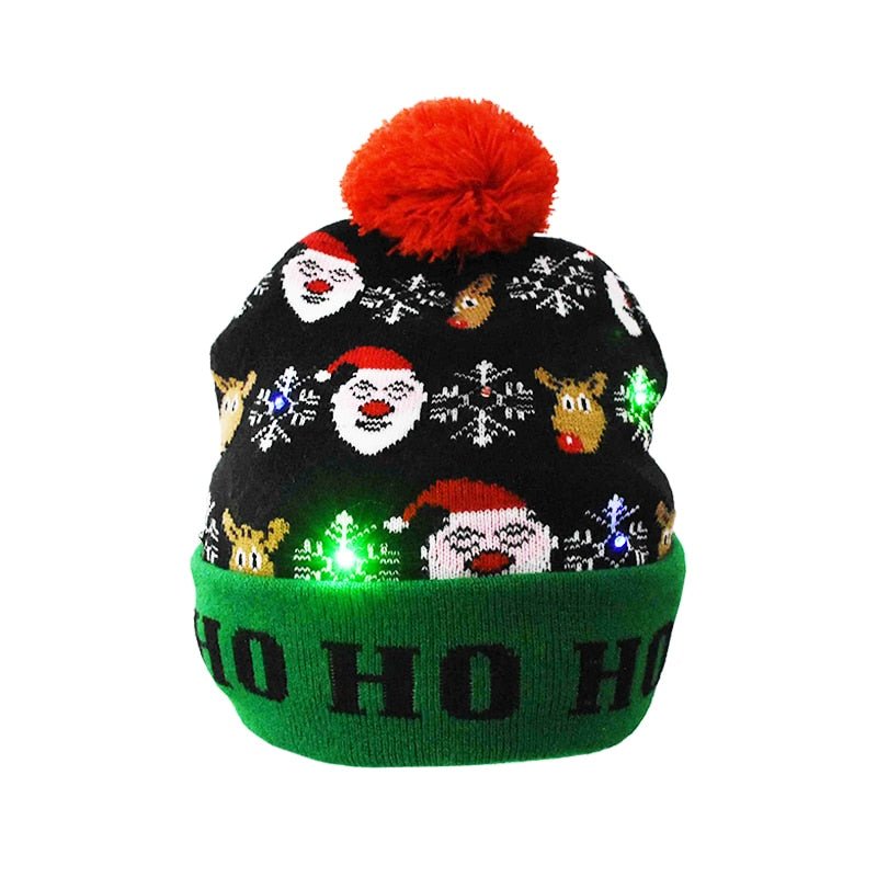 Gebreide Kerstmis Muts - Beanie met LED Lichtjes