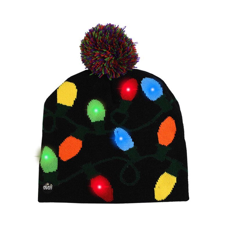 Gebreide Kerstmis Muts - Beanie met LED Lichtjes