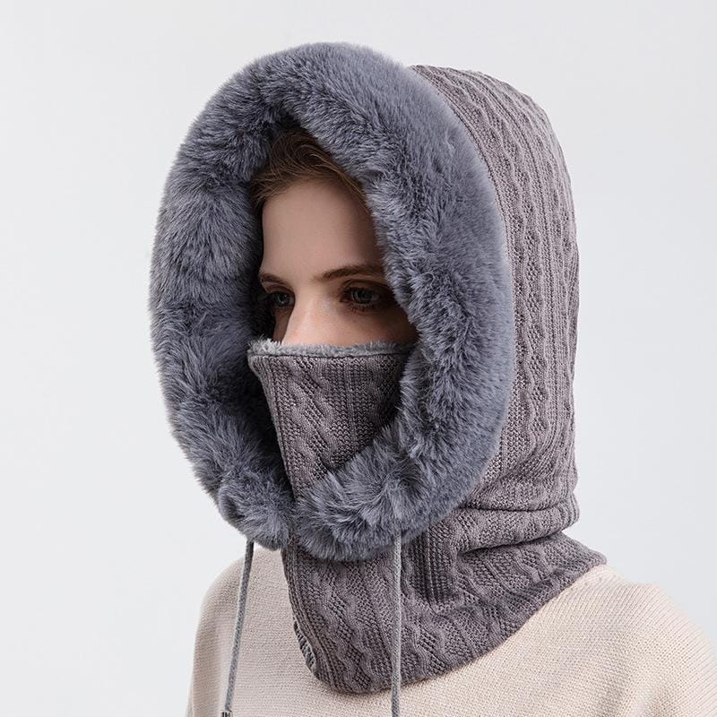 Rizzora™ 3-in-1 Dames Sjaal - Warme Gebreide Sjaal, Muts en Masker voor Winter