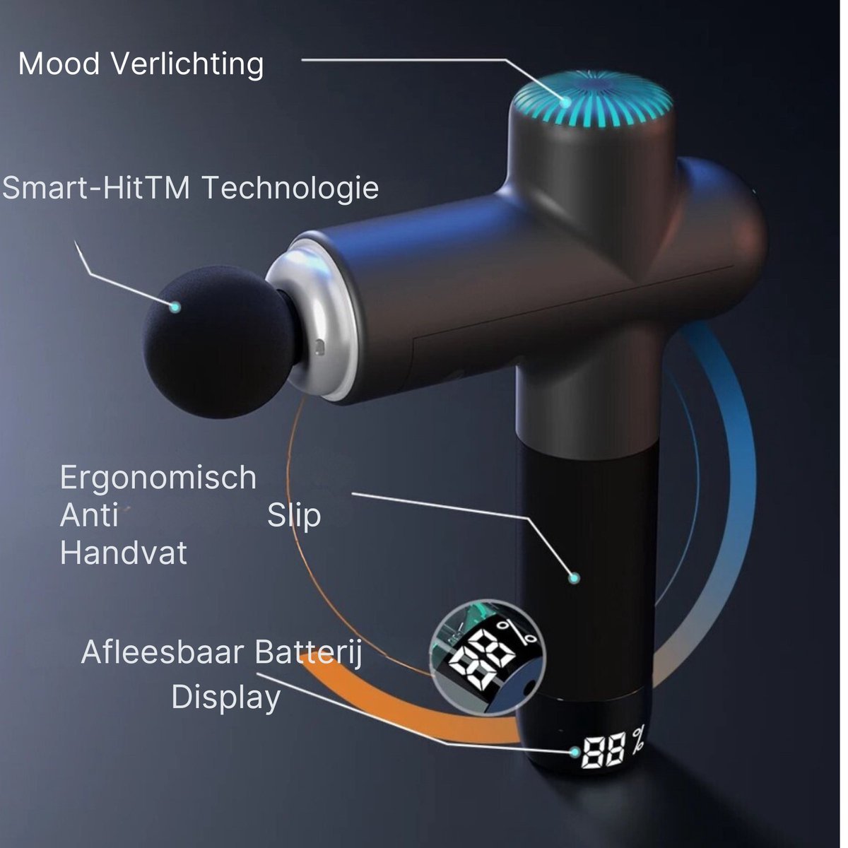 Booster Lightning Massage Gun – Krachtig Diepe Weefselmassage, Verlicht Spierpijn en Versnelt Herstel