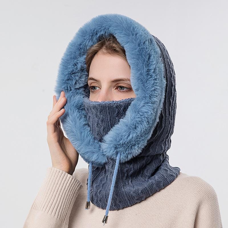 Rizzora™ 3-in-1 Dames Sjaal - Warme Gebreide Sjaal, Muts en Masker voor Winter