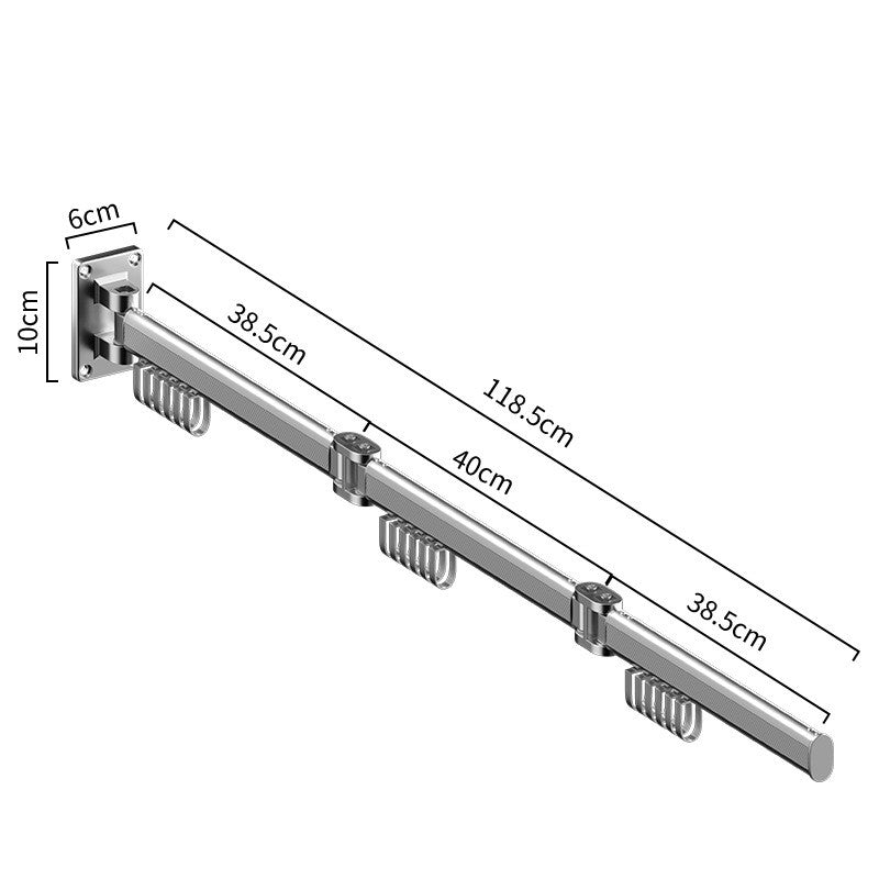 SpaceSaver™ Opvouwbare Muurhanger – Ruimtebesparende Kledinghanger Zonder Boren