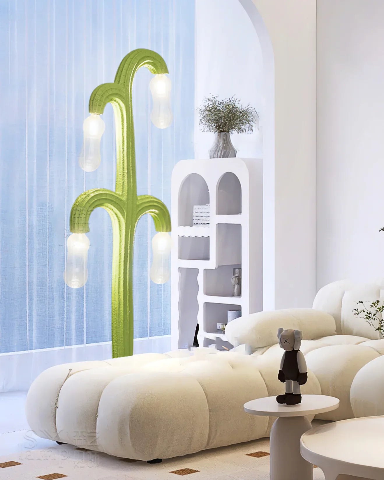 Cactus Vloerlamp - Unieke Resin Designlamp met Natuurlijke Bloemachtige Gloed