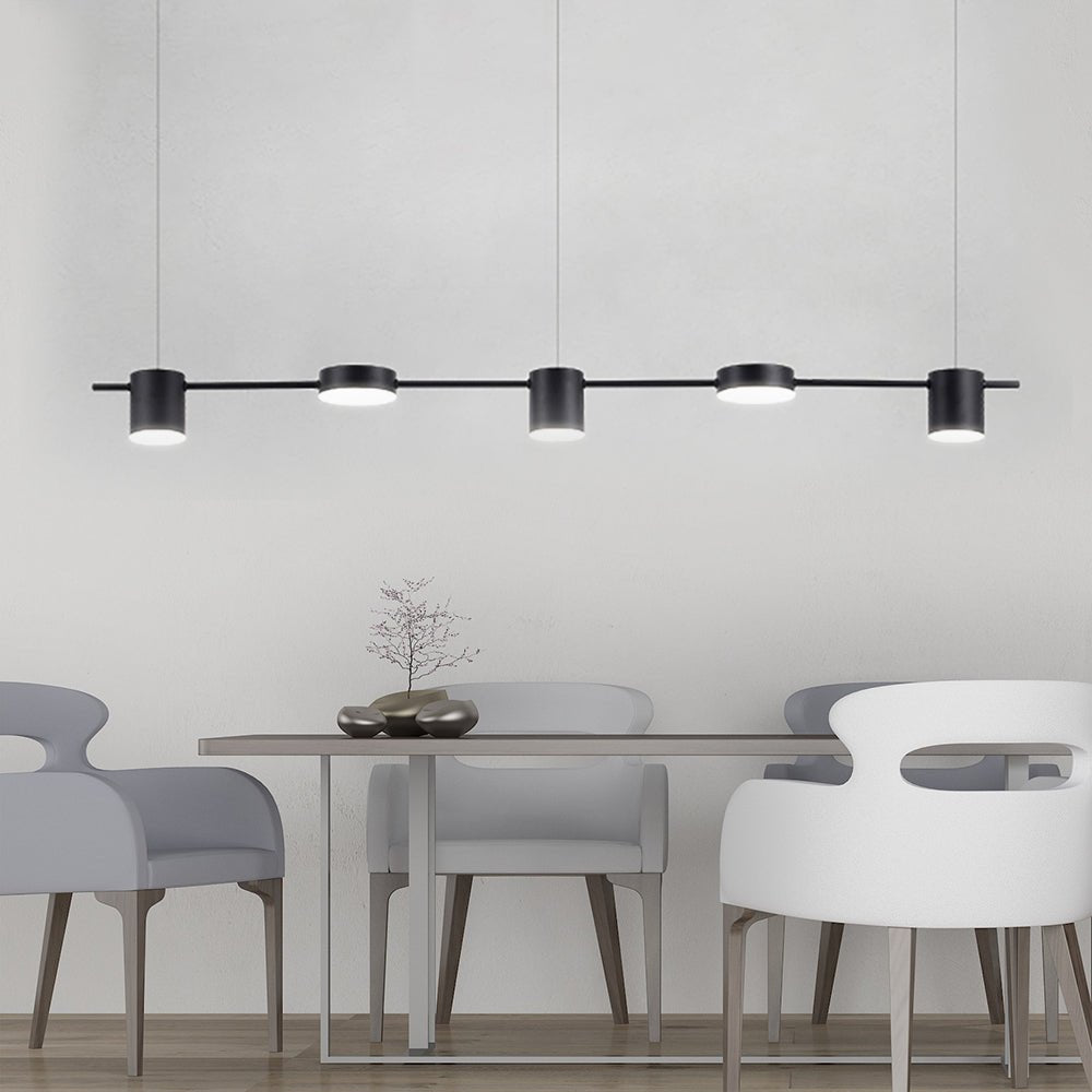 Moderne Aluminium Hanglamp | Strakke Drum Hanglamp Voor Keukeneiland