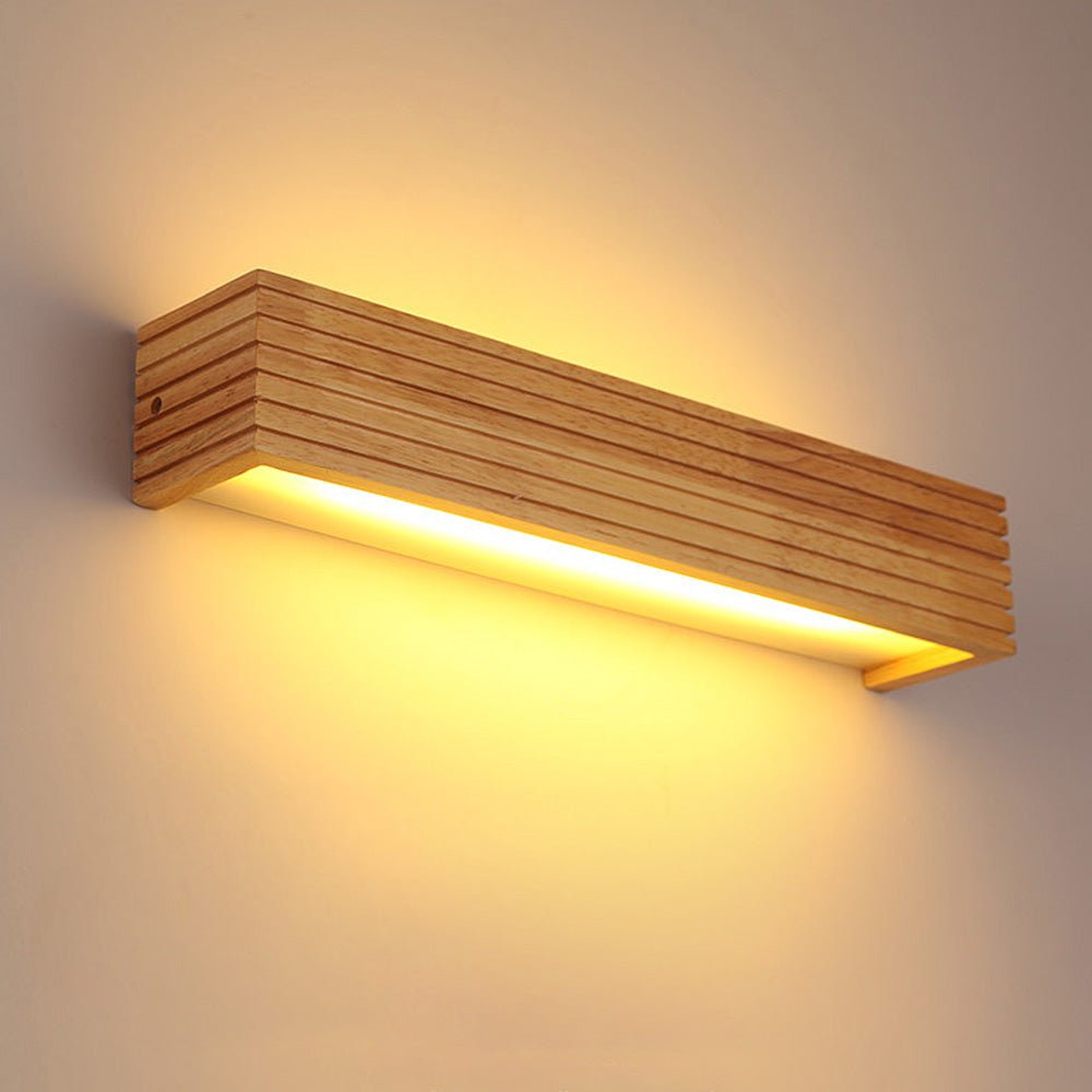 Linora Houten Wandlamp LED - Moderne Verlichting voor Badkamer en Woonruimte