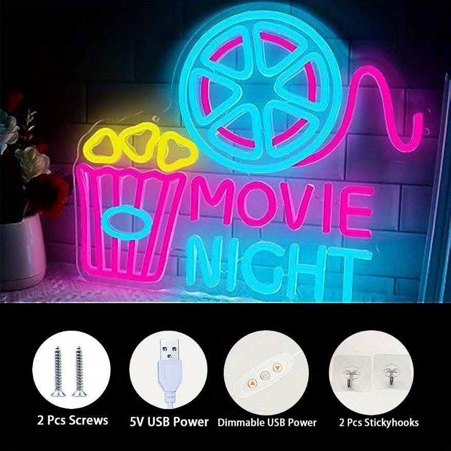 Popcorn Box Neon™ | Sfeervolle Wanddecoratie Voor Feestjes, Slaapkamer & Gamekamer