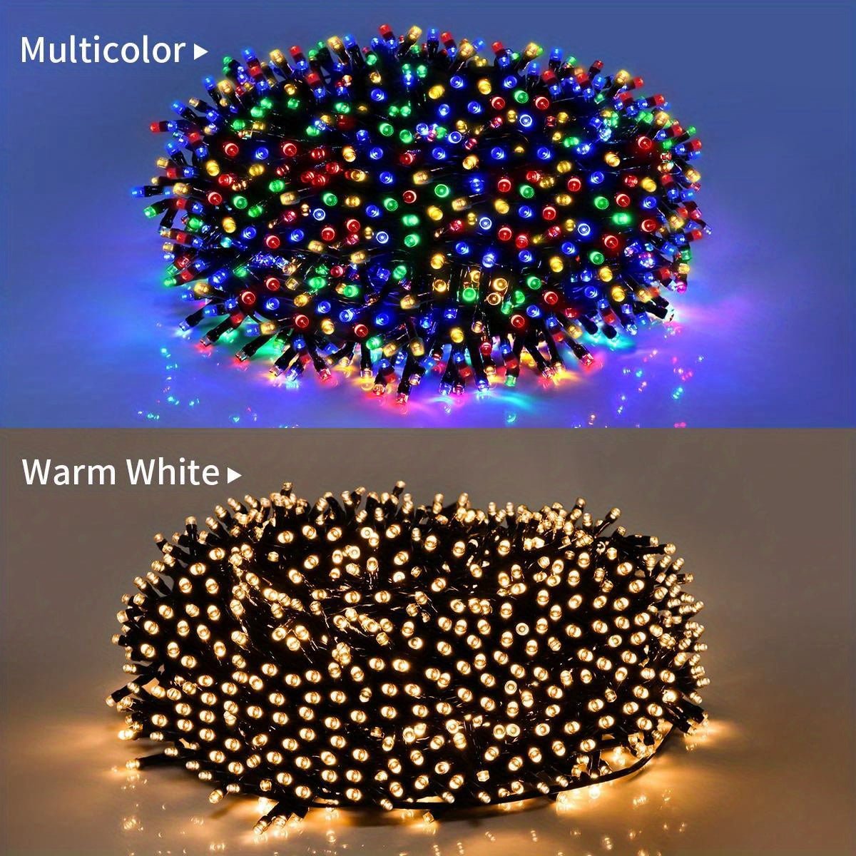 TwinkleBright™ LED Kerstverlichting – 100M Lichtketting, Multicolor & Waterdicht – Perfect voor Binnen & Buiten