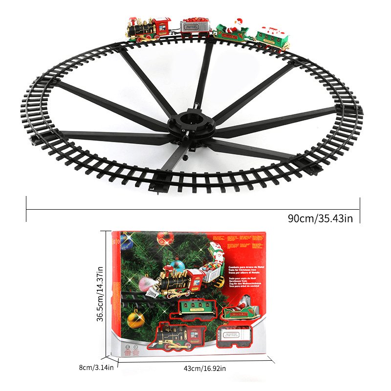 Festiva™ Elektrische Kersttrein - Decoratieve Treinset voor in Kerstboom met Geluid en Licht