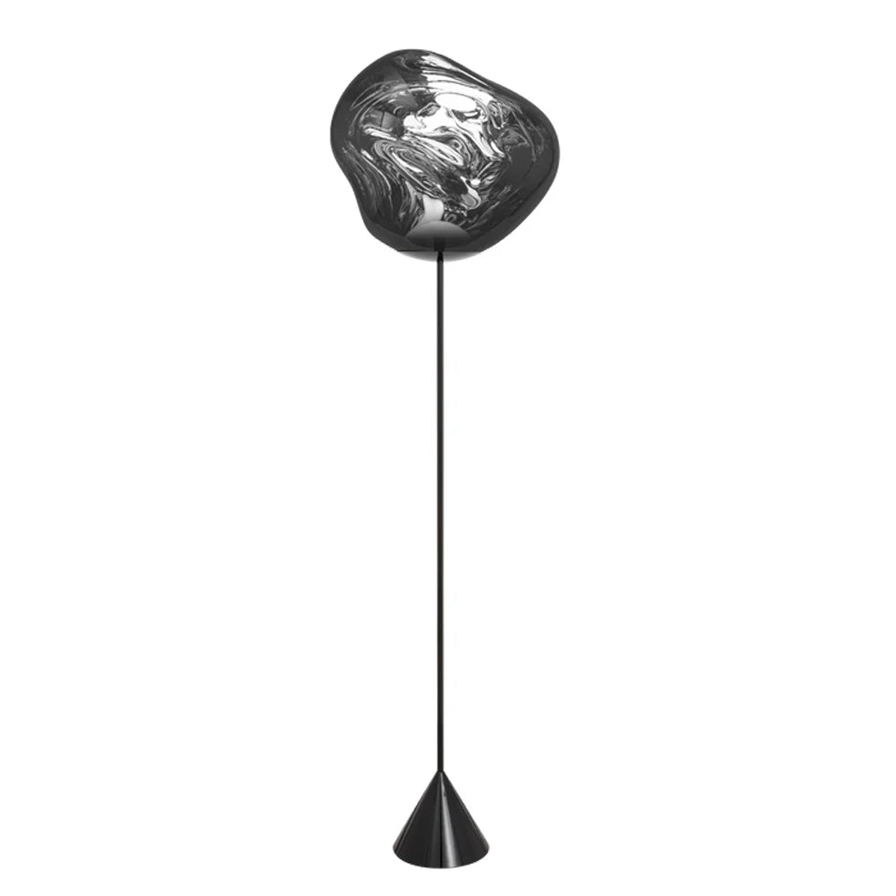 Lava Slim Vloerlamp - Elegante Designlamp met Glasdruppel Details en Messing Frame