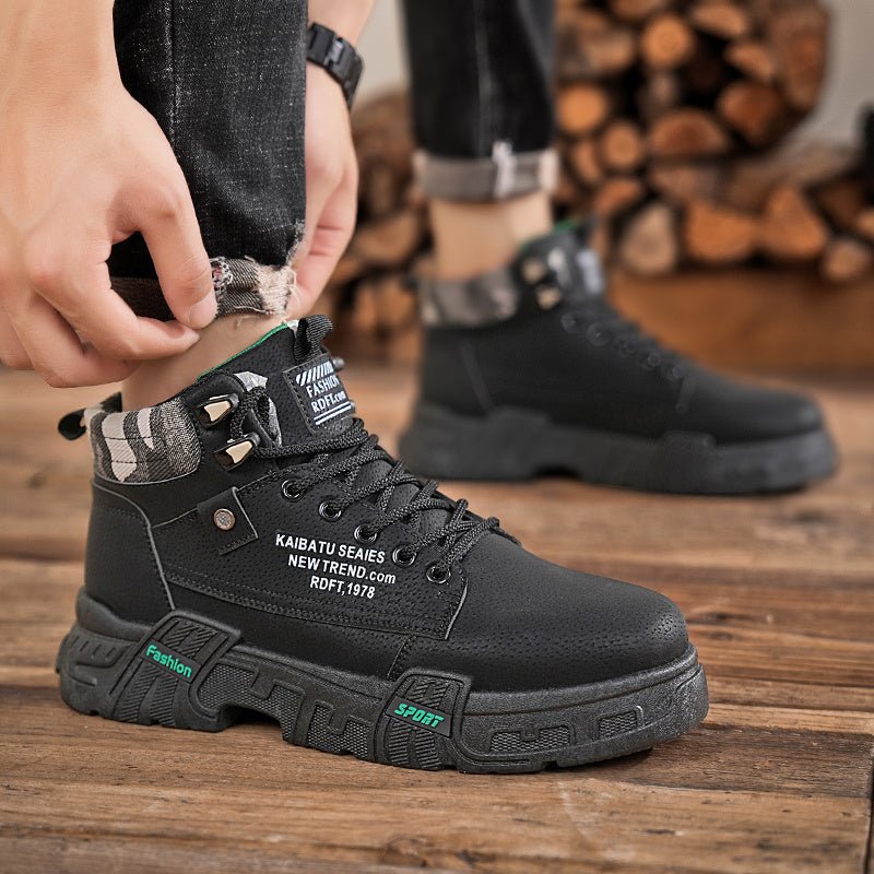 UrbanStep™ Waterafstotende Heren High-Top Sneakers – Stevige Herfst/Winter Schoenen met Anti-Slip Zool