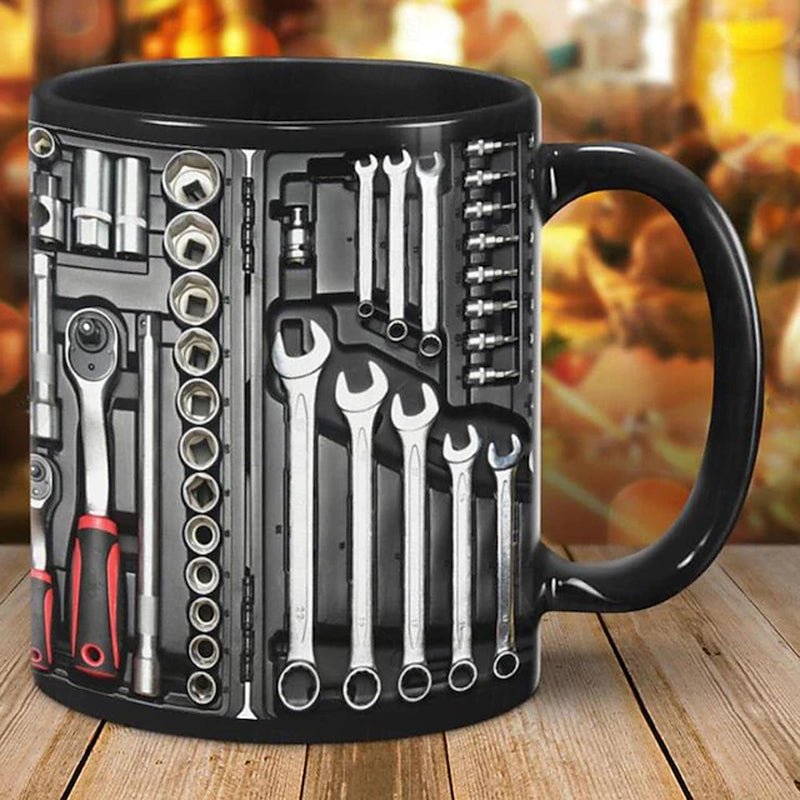 ToolMug™ 3D Mechanische Gereedschap Mok – Keramische Koffiemok voor Klussers