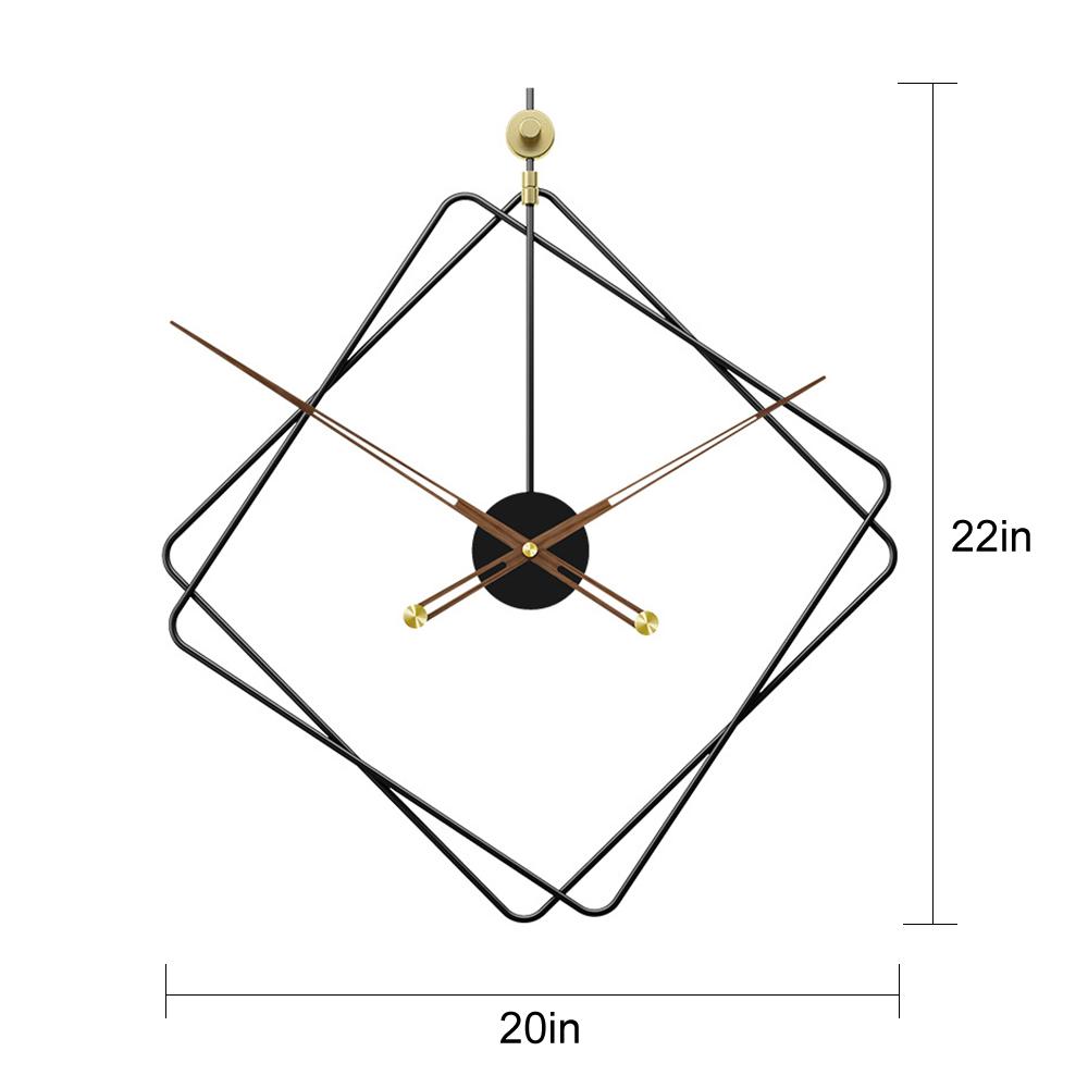 Grote Geometrische Wandklok met Modern Metalen Design