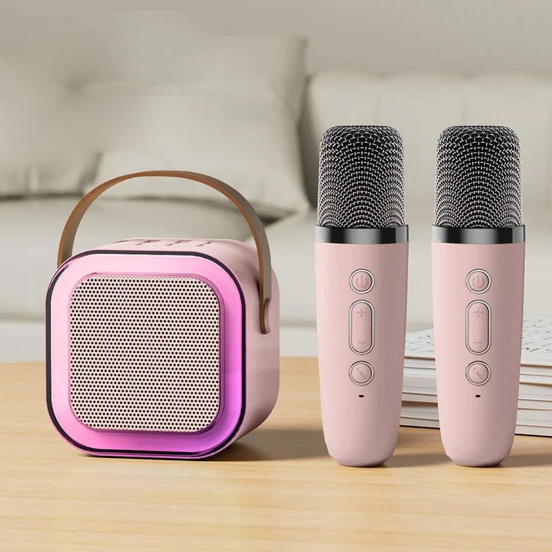 Draagbare Mini Karaoke Set met Draadloze Microfoons - Bluetooth Karaoke Machine voor Kinderen