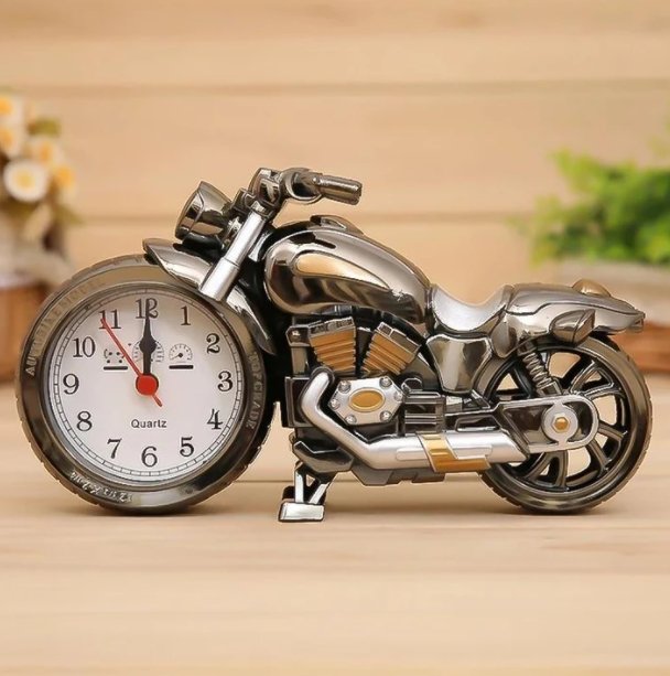 Retro Motorfiets Wekker - Stoere Decoratieve Klok voor Slaapkamer