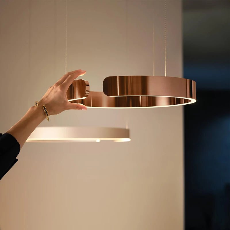 LumiCirkel LED Hanglamp - Moderne Dimbare LED Lamp Voor Woon- En Slaapkamer