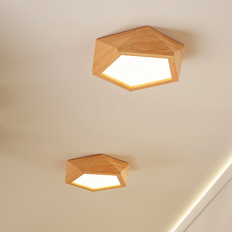 WoodLuxe™ Houten Plafondlamp | Moderne LED Verlichting voor Hal en Gang