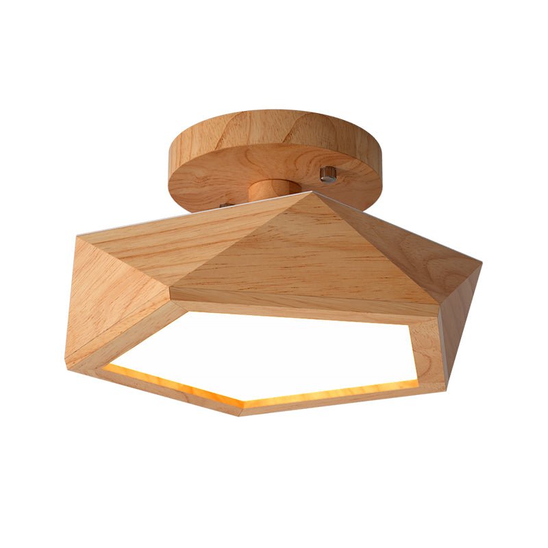 WoodLuxe™ Houten Plafondlamp | Moderne LED Verlichting voor Hal en Gang