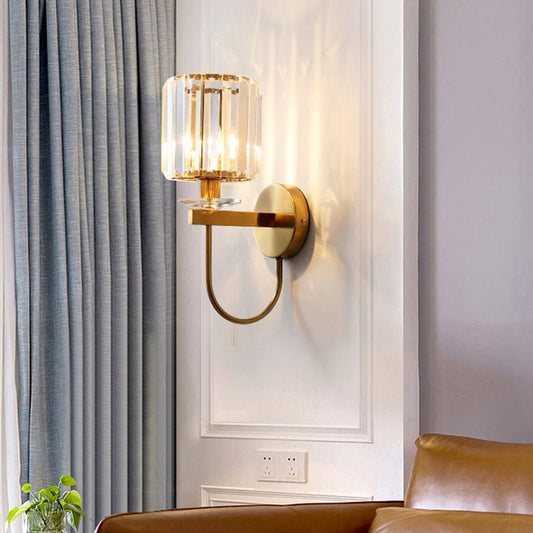 Aurelia Kristallen Wandlamp - Moderne Wandkandelaar met Gouden Afwerking