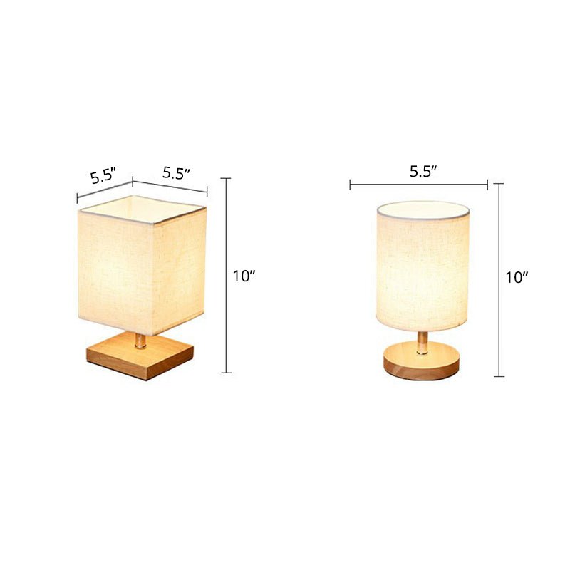 EcoLume™ Minimalistische Tafellamp | Hout en Linnen Verlichting voor Natuurlijke Sfeer