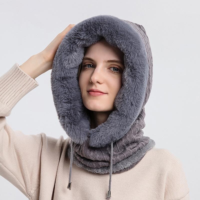 Rizzora™ 3-in-1 Dames Sjaal - Warme Gebreide Sjaal, Muts en Masker voor Winter