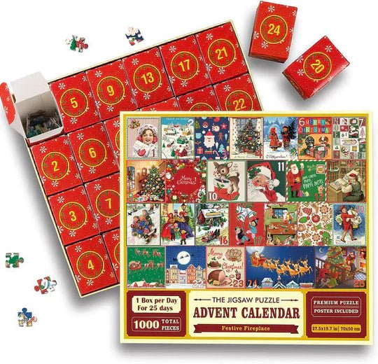 PuzzleJoy™ Adventskalender 2024 – Puzzelen tot Kerstmis met 1008 Stukjes