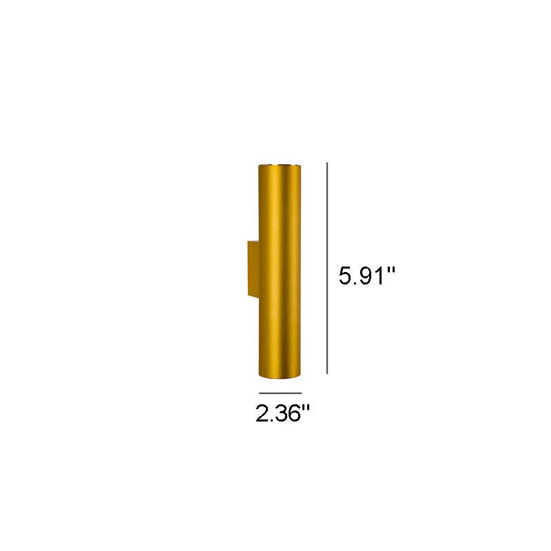 Lumea Eenvoudige Aluminium Wandlamp - Cilindrische 2-lichts Wandkandelaar