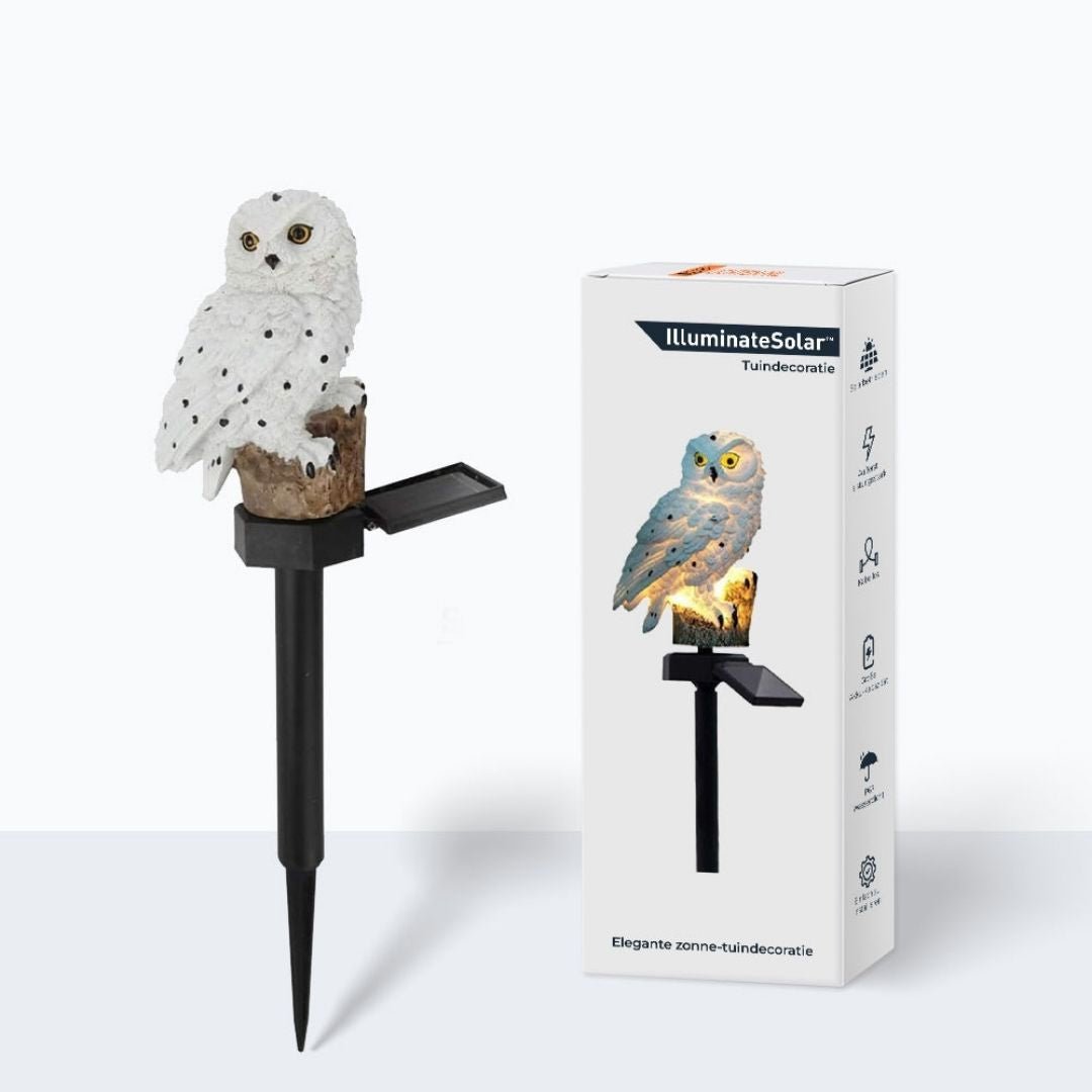 OwlLux™ Solar LED Tuinlamp - Decoratieve Buitenlamp met Uilontwerp