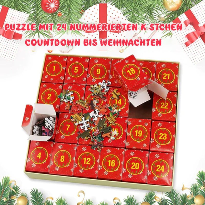 PuzzleJoy™ Adventskalender 2024 – Puzzelen tot Kerstmis met 1008 Stukjes