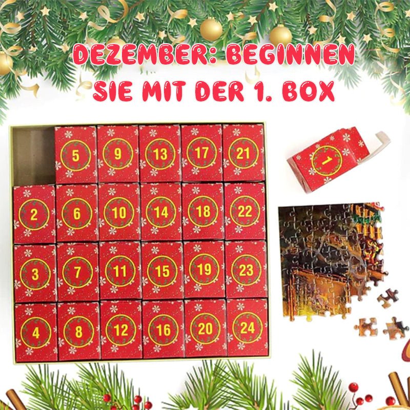 PuzzleJoy™ Adventskalender 2024 – Puzzelen tot Kerstmis met 1008 Stukjes