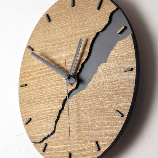 TimelessWood™ Luxe Houten Klok | Stijlvolle Klok voor Slaap- en Woonkamer