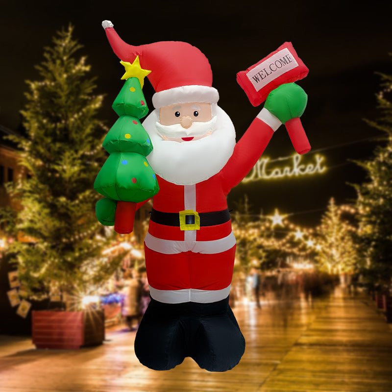 Opblaasbare Kerstman Decoratie met LED Verlichting - Weerbestendige Kerstdecoratie 185 cm