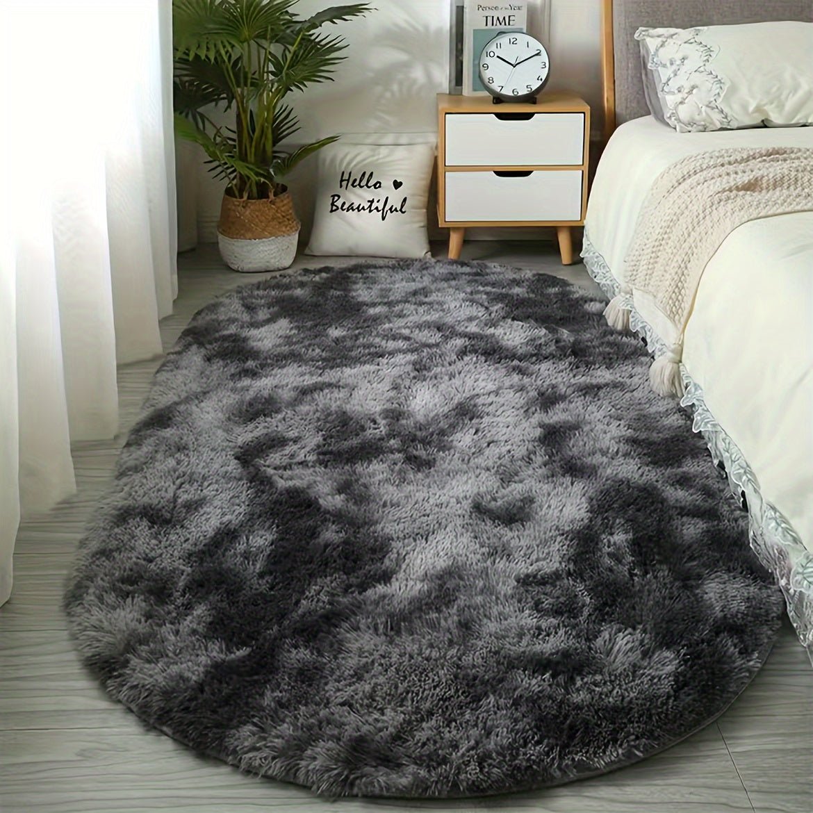 ComfyNest™ Fluffy Rond Vloerkleed – Wasbaar & Antislip – Zacht Shaggy Tapijt voor Slaapkamer of Woonkamer