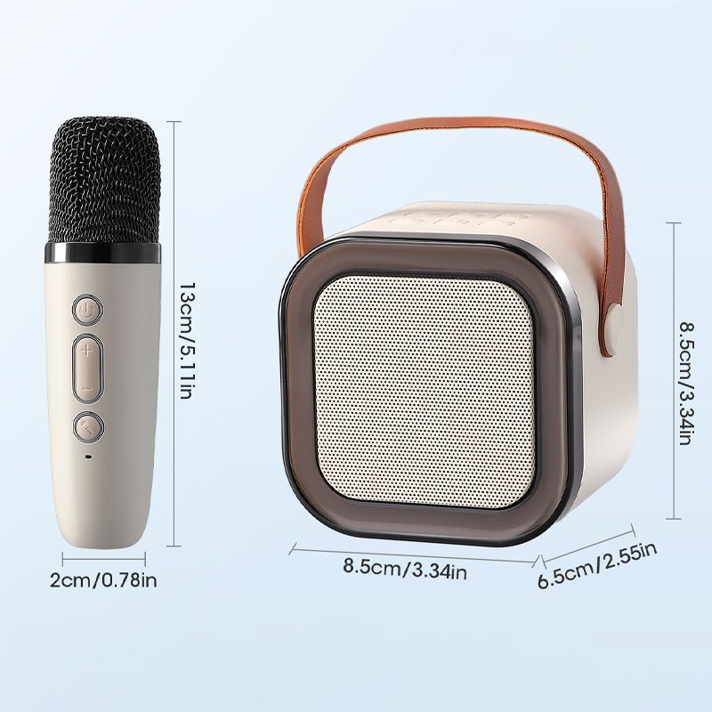 Draagbare Mini Karaoke Set met Draadloze Microfoons - Bluetooth Karaoke Machine voor Kinderen