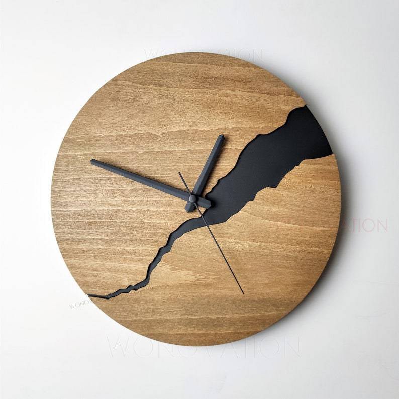 TimelessWood™ Luxe Houten Klok | Stijlvolle Klok voor Slaap- en Woonkamer