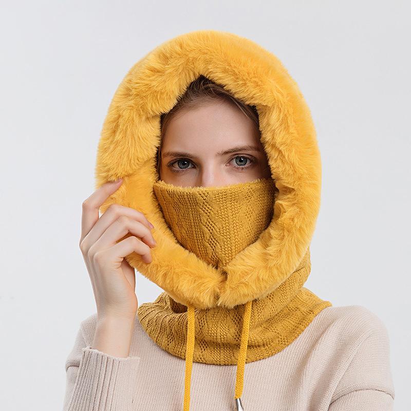 Rizzora™ 3-in-1 Dames Sjaal - Warme Gebreide Sjaal, Muts en Masker voor Winter