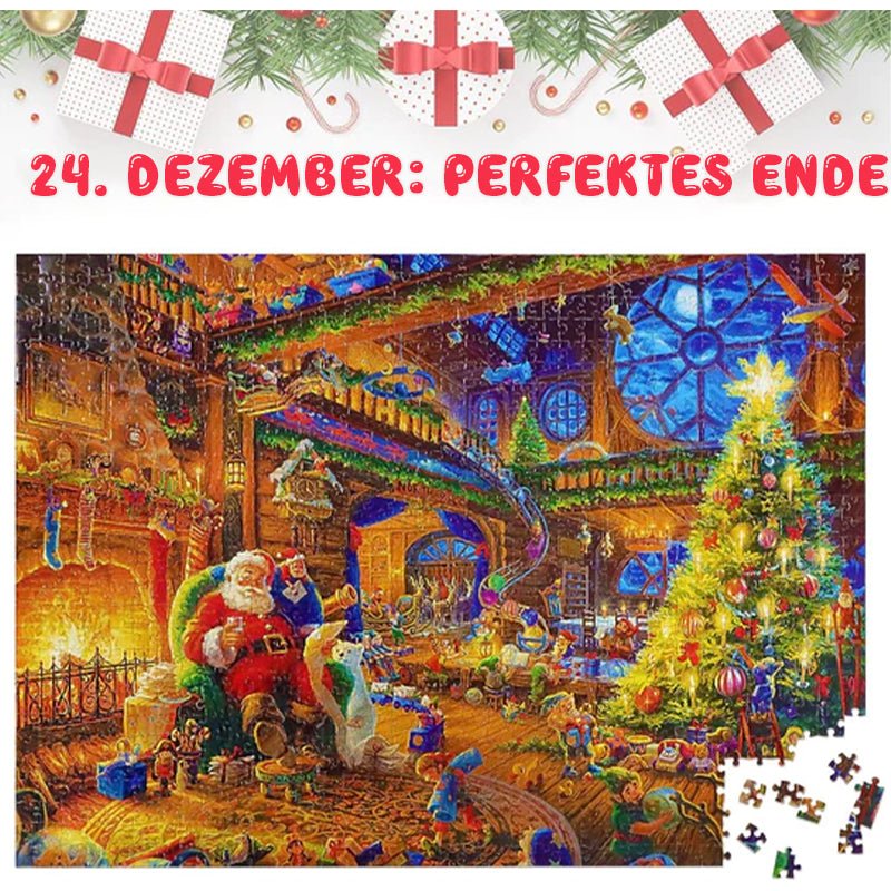 PuzzleJoy™ Adventskalender 2024 – Puzzelen tot Kerstmis met 1008 Stukjes