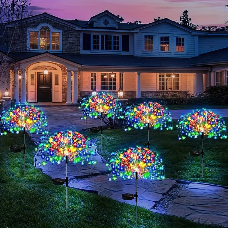 Solar Vuurwerk Tuinverlichting met 8 Modus LED's - Perfect voor Tuin, Pad en Feestdecoratie