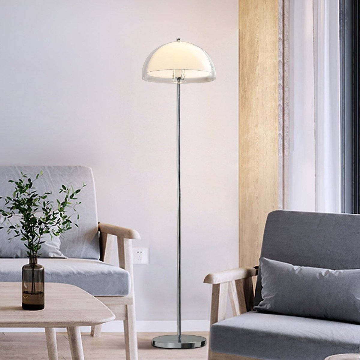 Paddenstoel Vloerlamp - Scandinavische Dimbare Designlamp voor Sfeerverlichting