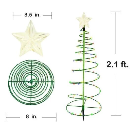 EcoTree™ Metalen Kerstboom op Zonne-energie | Sfeervolle Buitenverlichting