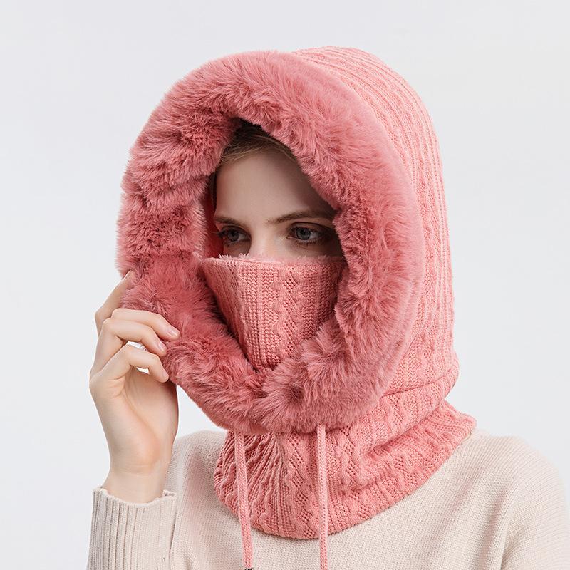 Rizzora™ 3-in-1 Dames Sjaal - Warme Gebreide Sjaal, Muts en Masker voor Winter