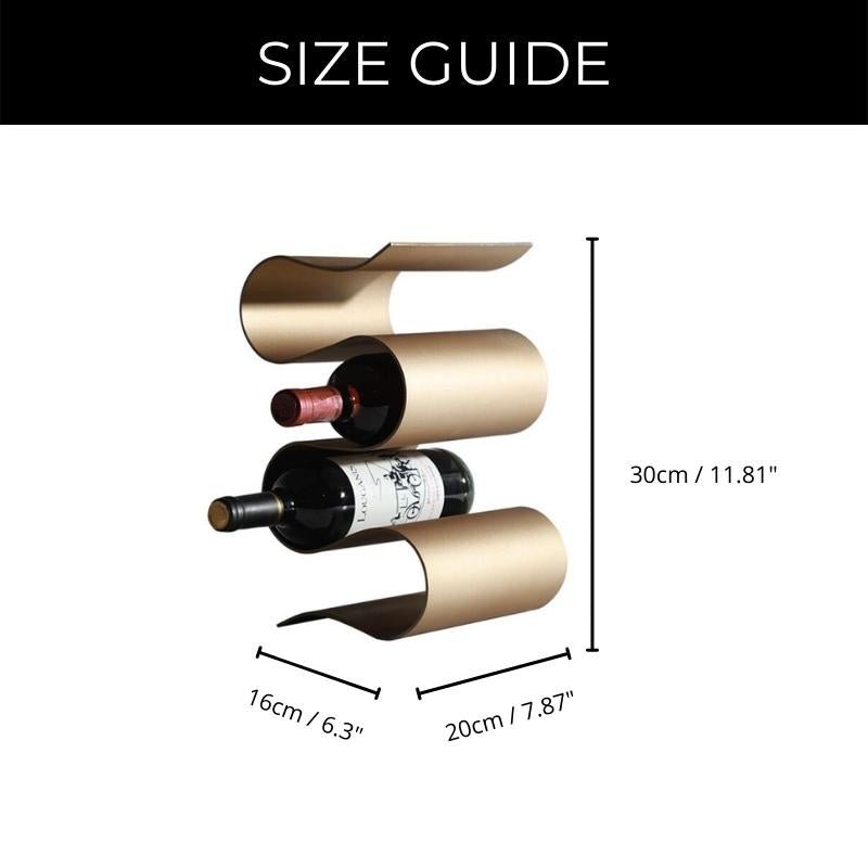 Metalen Wijnrek - Moderne Wijnfleshouder voor Tafel of Kast
