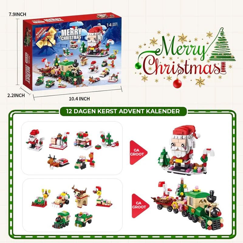 BrickFest™ Kerst Bouwstenen Adventskalender – Aftellen tot Kerstmis